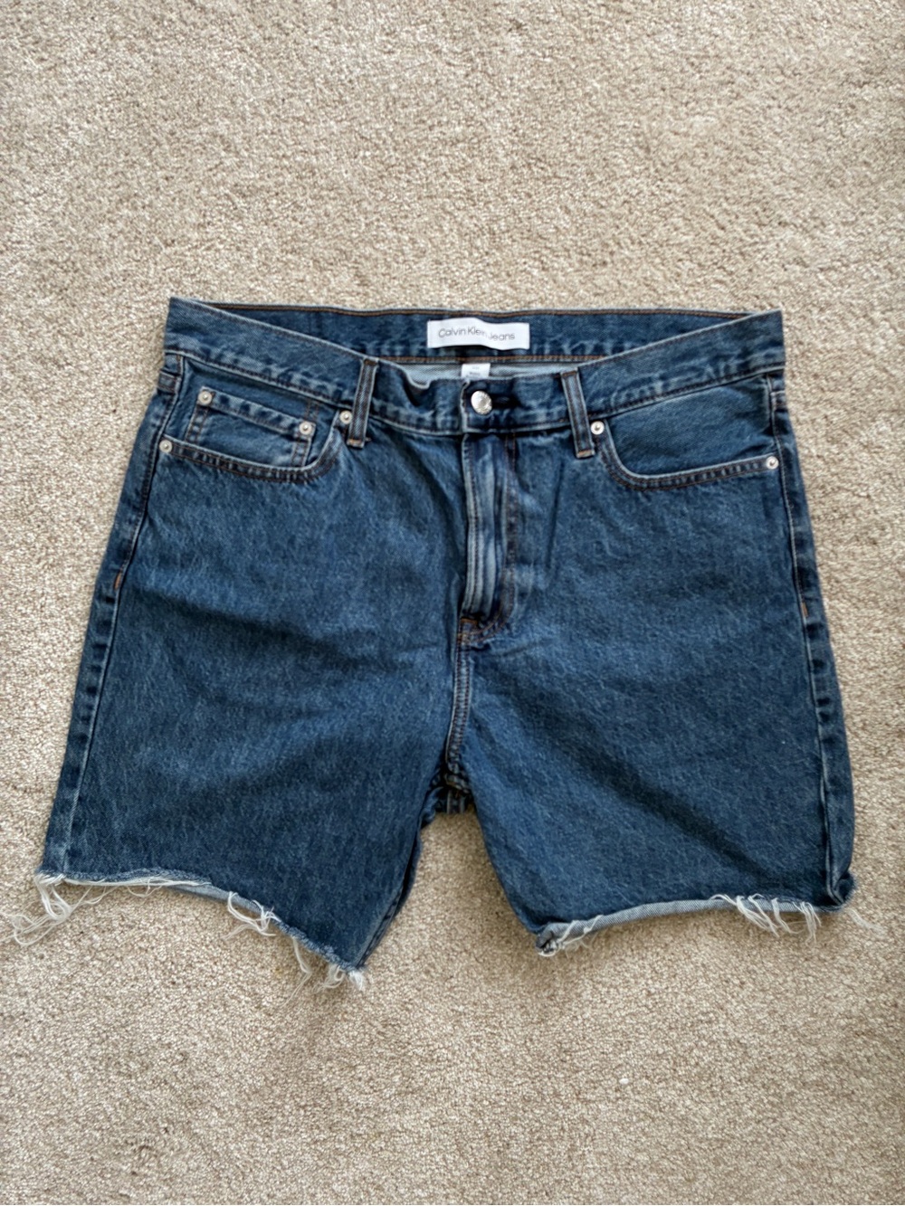 Calvin Klein Jeans Blue Denim Waistband Shorts